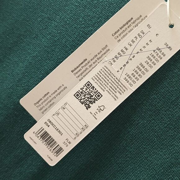 New With Tags Size XS EDC By Esprit Dark Green Long Sleeve Round Neck‎ Dress - Picture 11 of 14